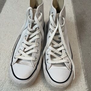 Converse leather platform hightops